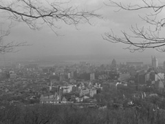 Montreal from the top of Mount Royal in 1939 