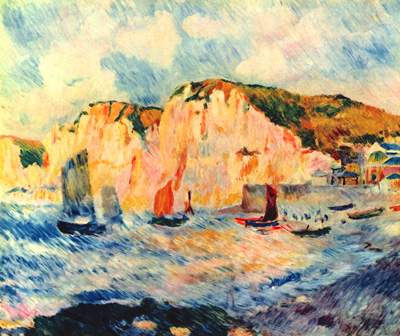 Sea and Cliffs painting by Pierre-Auguste Renoir