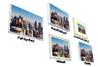 Plaque Mounting Styles with white colored beveled edges