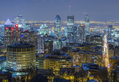 Montreal, Quebec, Canada at sundown