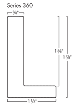 This medium, L-shaped canvas floater frame features a Charcoal Woodgrain style, and a 3/8 " flat face.

*Note: These solid wood, custom canvas floaters are for stretched canvas prints and paintings, and raised wood panels.