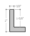 Classic L-shaped 1-5/8 " floater frame. This frame is bright silver with a mirrored finish. The inside base of the frame is high gloss mars black. A very slight horizontal grain pattern is visible in only certain light and viewing angles.